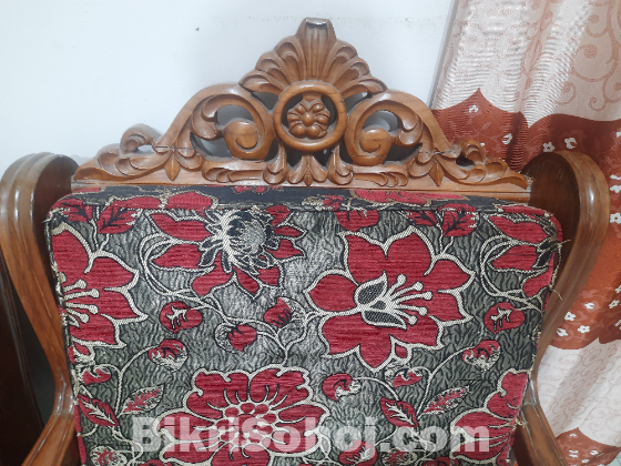 অরিজিনাল চিটাগং টিক সেগুন কাঠের সোফা সেট